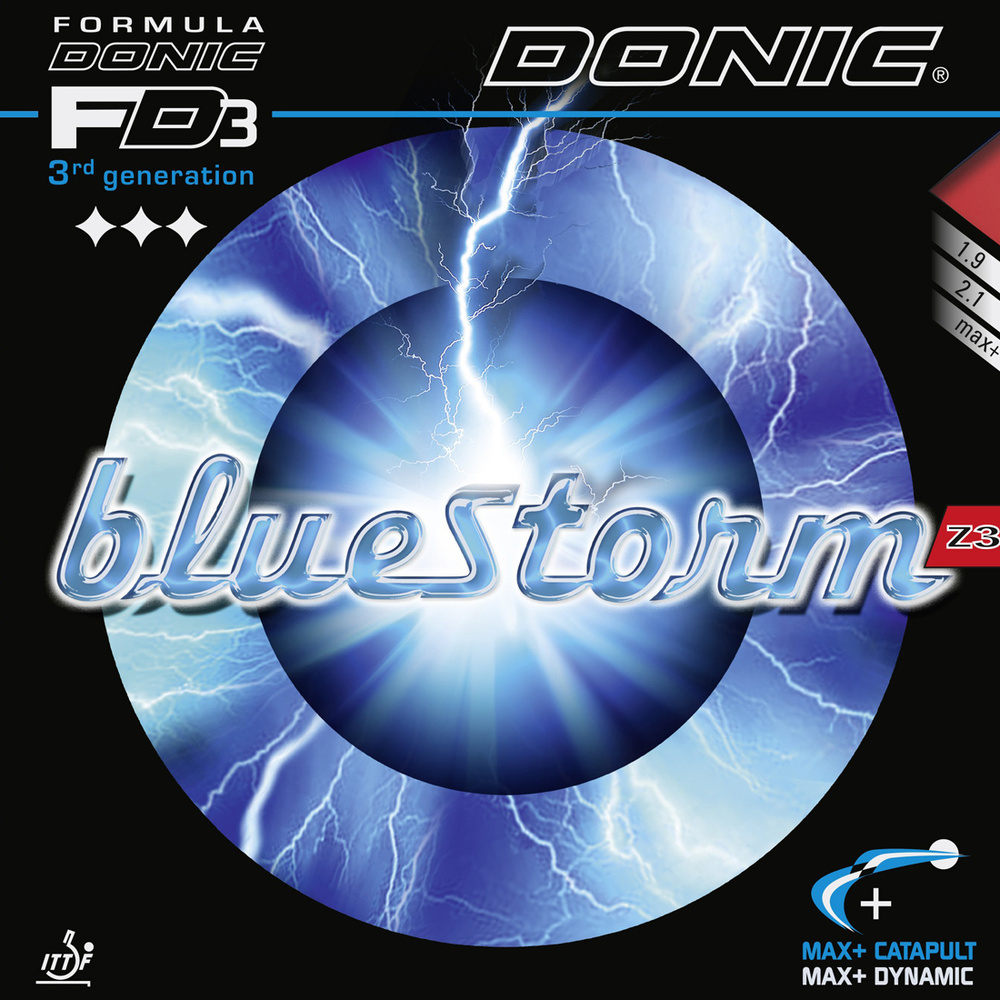 Накладка для ракетки настольного тенниса DONIC Bluestorm Z3, Красный, толщина губки max+  #1