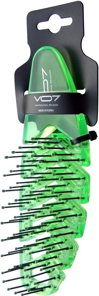 VO7 Щетка с продувной туннельной поверхностью "Soft-touch зеленая волна" 160х60 мм  #1
