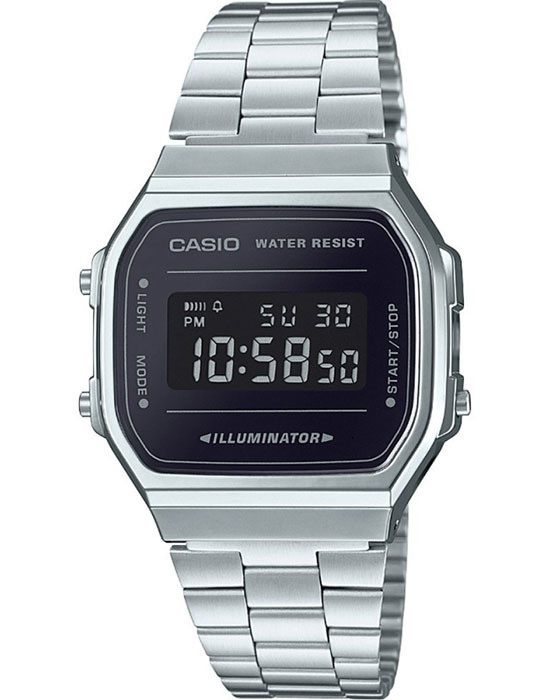 Электронные японские часы Casio Vintage A-168WEM-1E с секундомером, будильником, таймером с гарантией #1