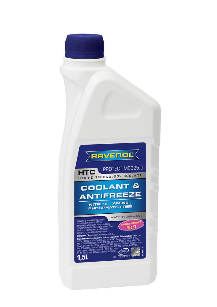 Антифриз концентрат синий RAVENOL HTC Hybrid Techn.Coolant Concent-exclusiv ( 1,5л)  #1