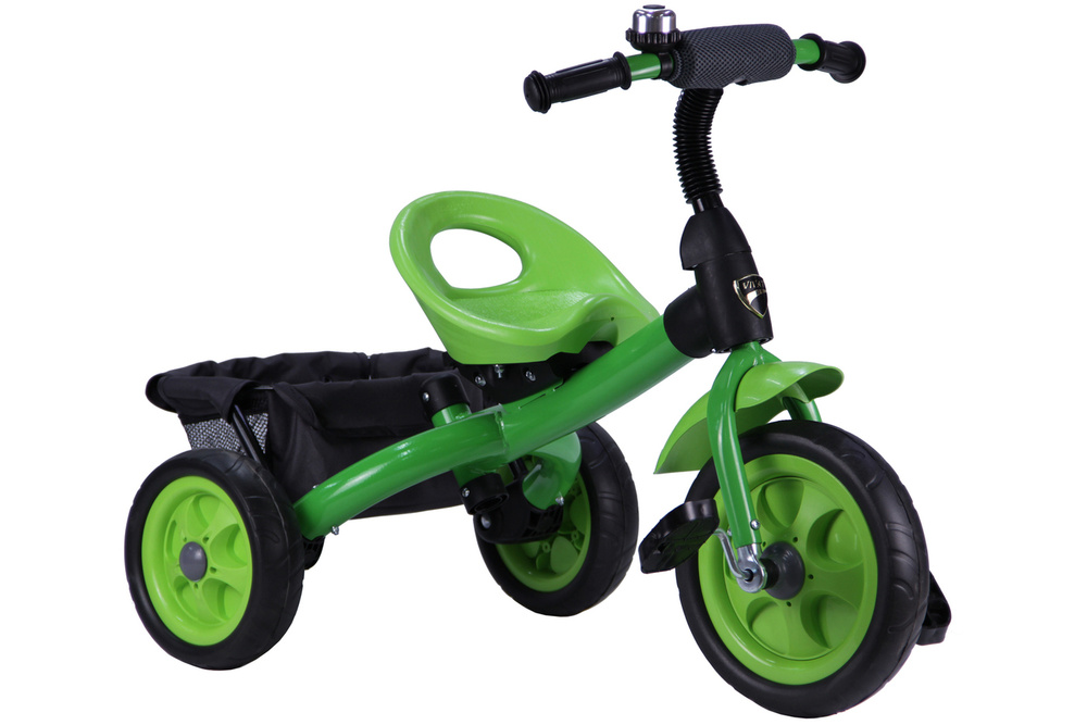 Детский трехколесный велосипед зеленый #1