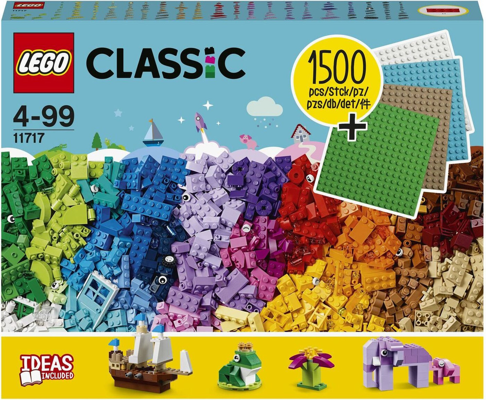 Конструктор LEGO Classic Кубики, кубики, пластины!, 1504 детали, 4+, 11717  #1