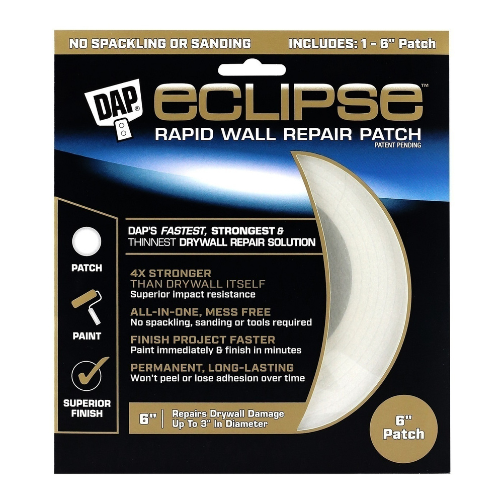 Патч-заплата DAP Eclipse для быстрого ремонта стен без шпаклевания (для повреждений до 8 см)  #1