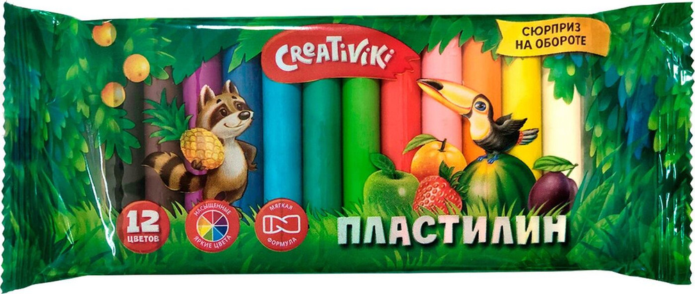 Пластилин Creativiki, 12 цветов, 120 г #1