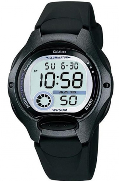 Электронные наручные часы Casio Collection LW-200-1B с подсветкой, будильником и секундомером  #1