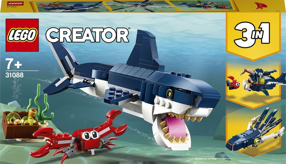 Конструктор LEGO CREATOR 3-in-1, Обитатели морских глубин, 230 деталей, 7+, 31088  #1