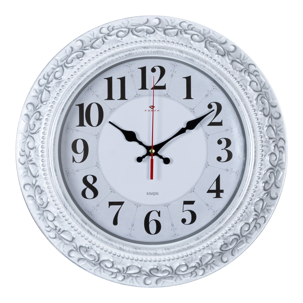Часы настенные Рубин Классика 3524-006, белый, d-35 см #1