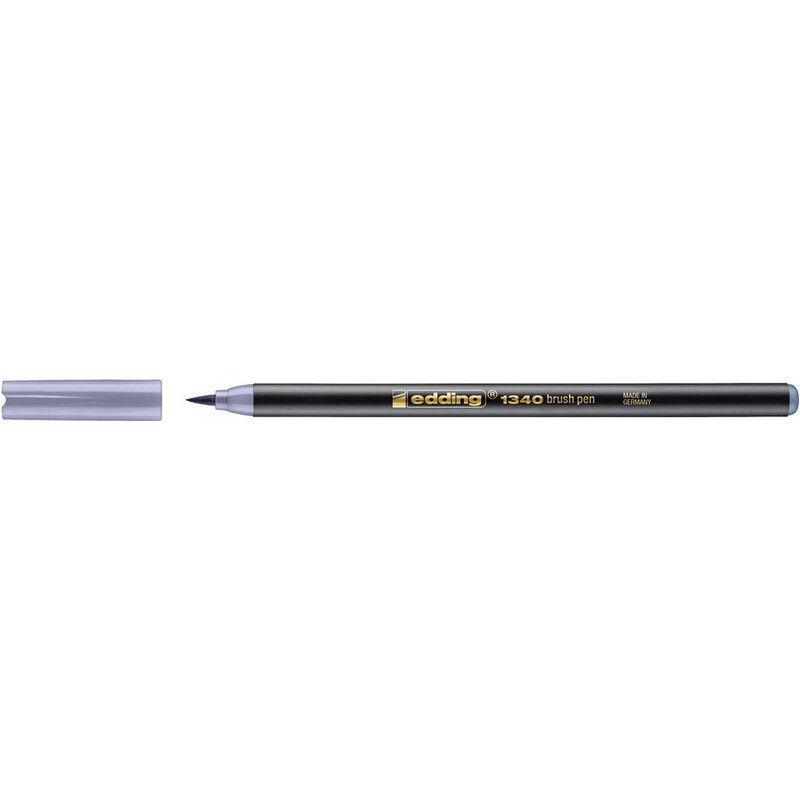 Ручка -кисть для бумаги Edding 1340/26, серебристый серый #1