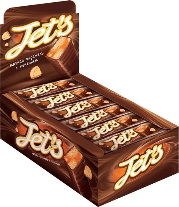 Шоколадный батончик Яшкино "Jets", 25 шт по 42 г #1