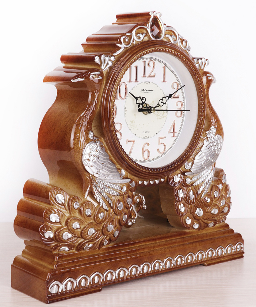 Настольные часы с маятником "Павлины" MIRRON Р3019B СБ #1