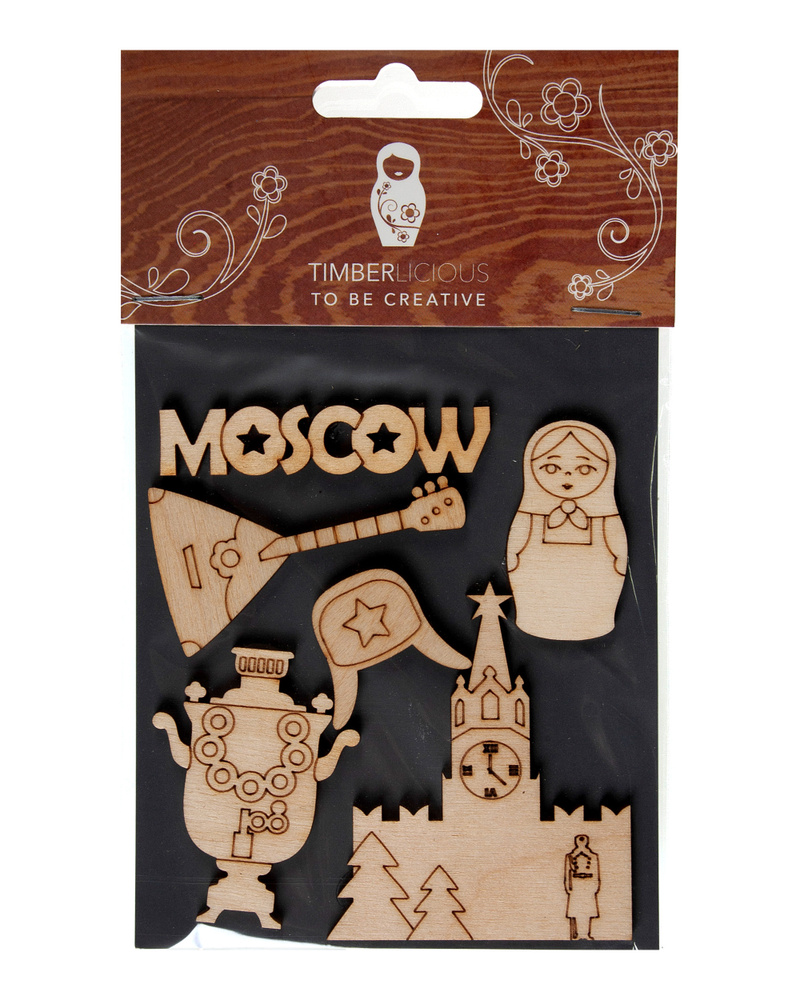 Timberlicious Набор заготовок для декорирования Мини набор "Москва" 2,5-6,5см  #1