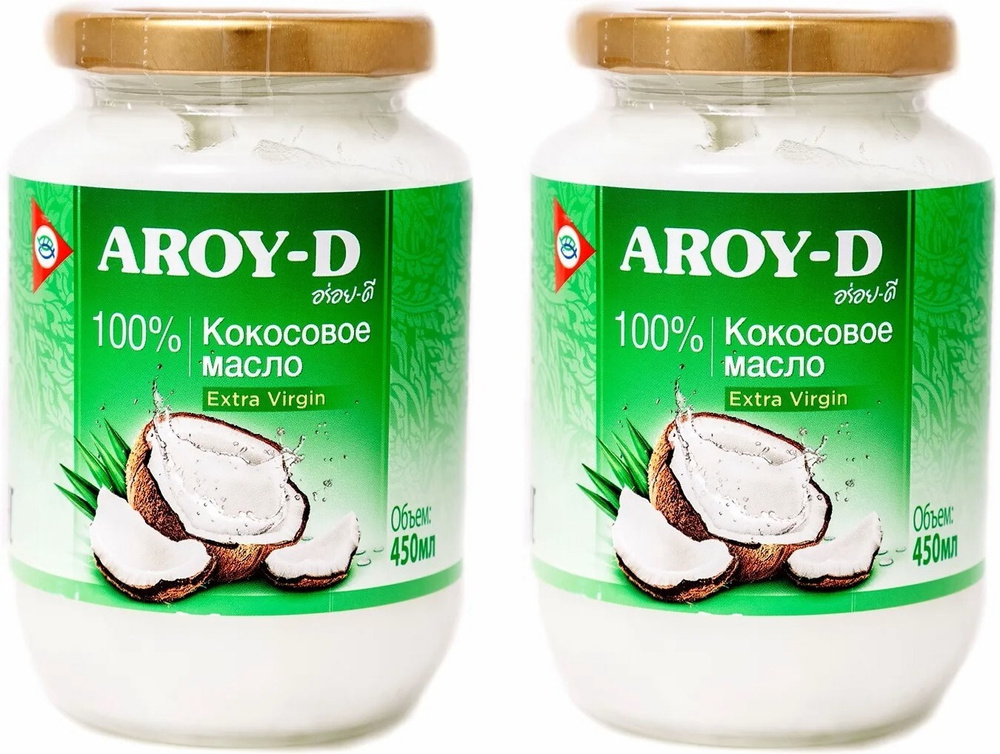 Масло кокосовое AROY-D extra virgin 450 мл х 2 шт #1