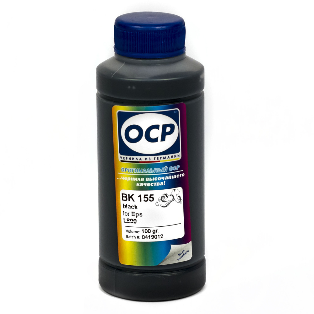 Чернила OCP BK 155 черные для Epson T673, T664, 101, 103 принтеров L100, L110, L120, L132, L200, L222, #1