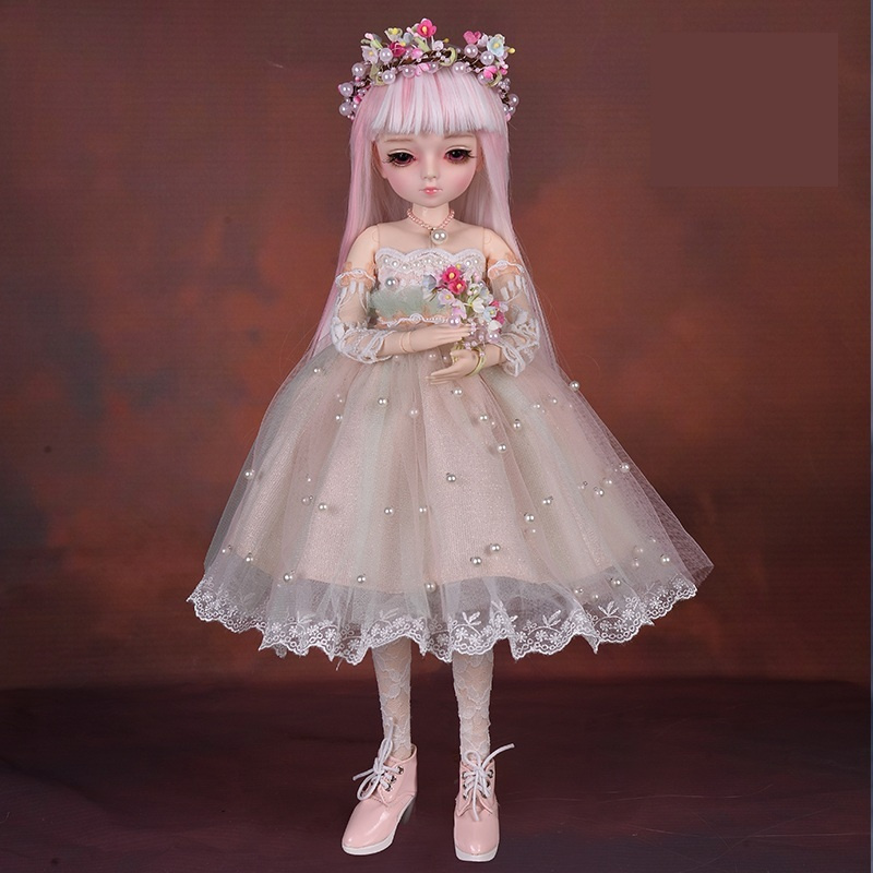 Doris Шарнирная BJD кукла Дорис с дополнительным мейком - Розовый Ангел (45см) (Doris Pink Angel Doll #1