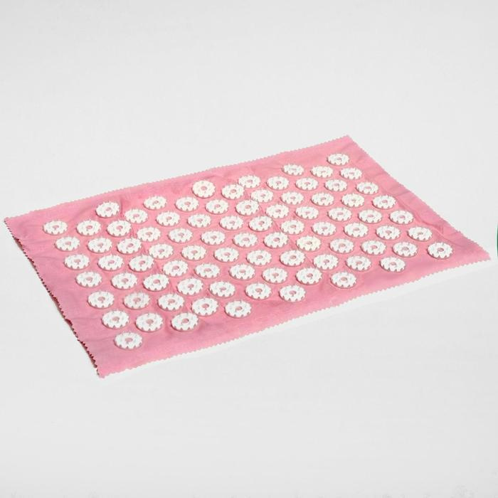 Аппликатор игольчатый "Коврик", 85 колючек, розовый, 25 x 40 см.  #1