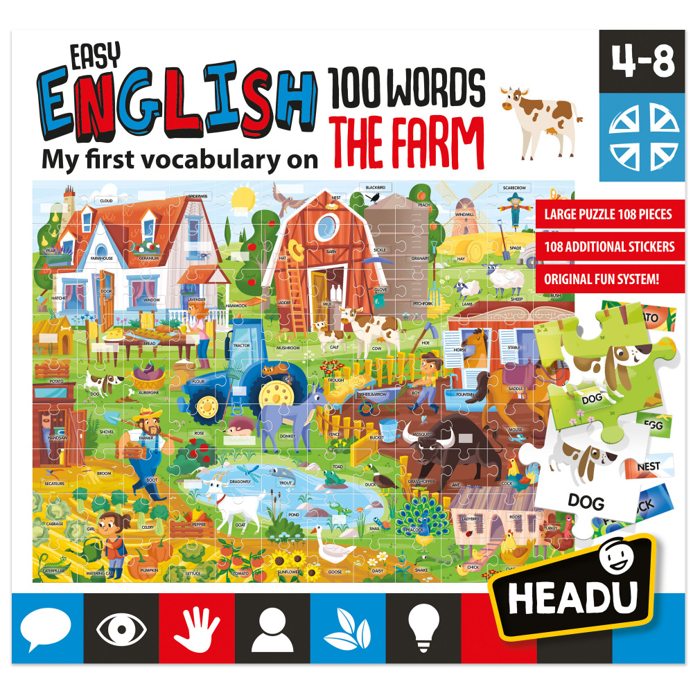Настольная игра для детей с 4 лет "Английский легко! - Ферма""  #1