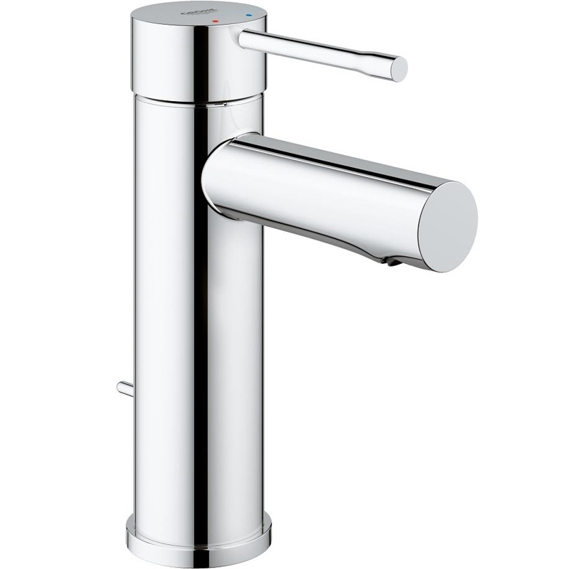 Смеситель для раковины с донным клапаном и низким изливом Grohe Essence+ Хром (32898001)  #1