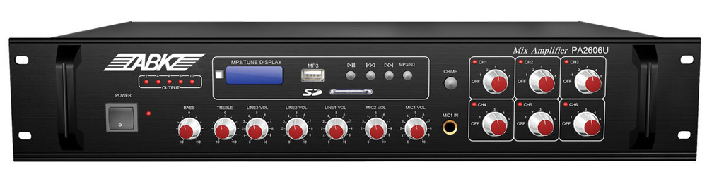 Микшер-усилитель ABK PA-2606U MP3-плеер, FM-тюнер; 60 Вт #1