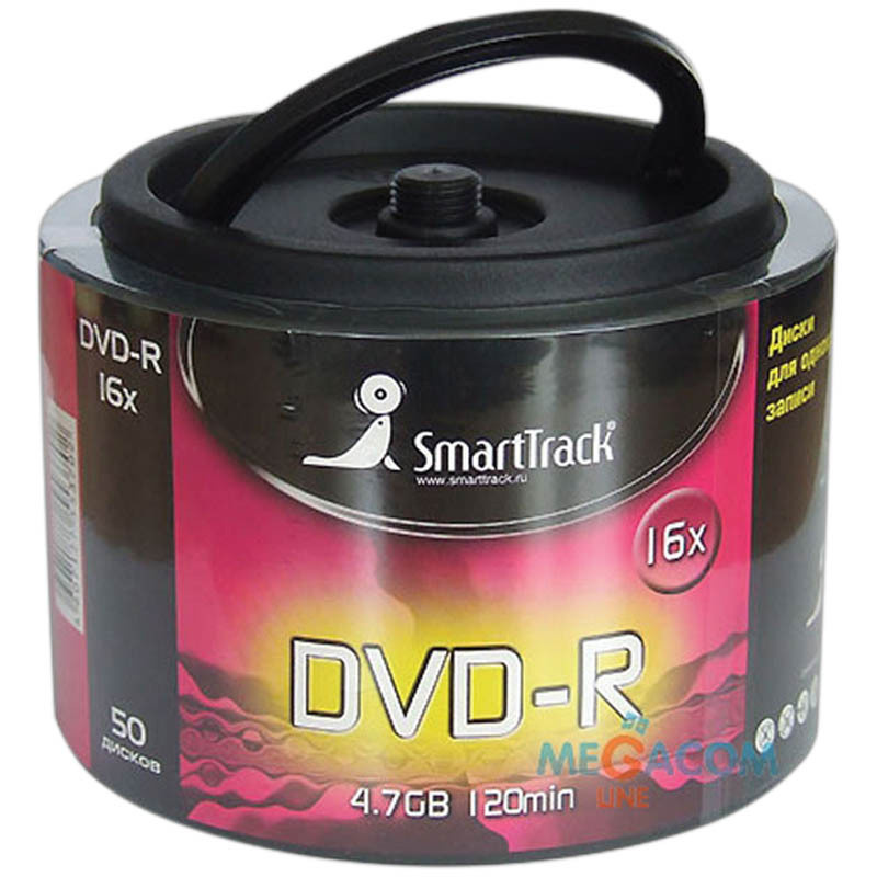 Диск DVD+R 4.7Gb Smart Track 16x Cake Box (50шт) #1