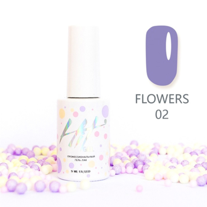 HIT Gel, Гель-лак Flowers №02 #1