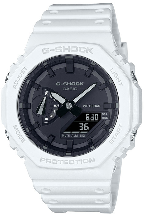 Противоударные мужские наручные часы Casio G-Shock GA-2100-7A с подсветкой, будильником и секундомером #1