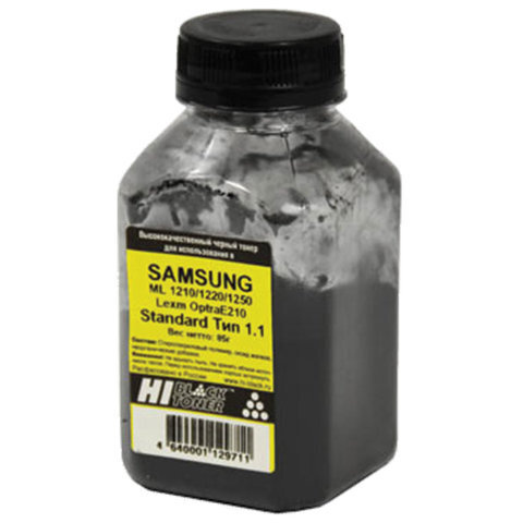 3 шт. Тонер Hi-Black для Samsung ML-1210/1220/1250/OptraE210, Standard, Тип 1.8, Bk, 85 г, банка, 98036803 #1