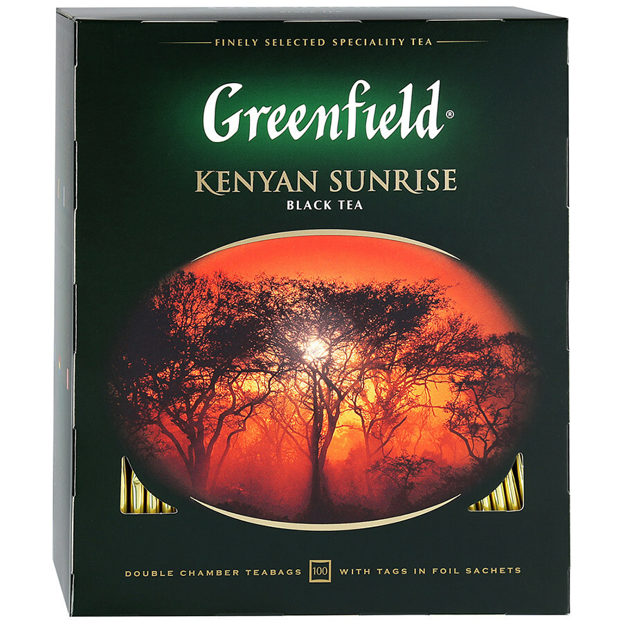 Чай Greenfield черный Kenyan Sunrise, 100x2г, 4 упаковки #1