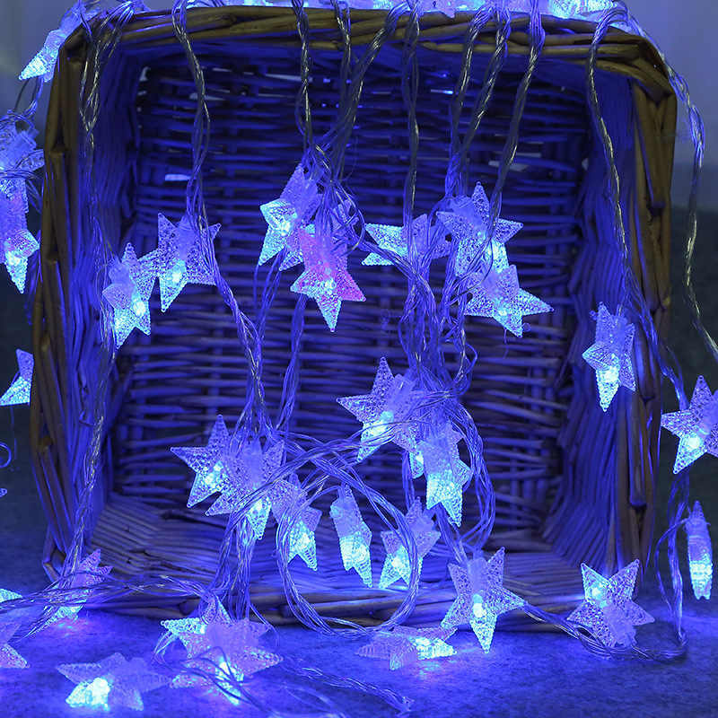 Holiday&Gifts Электрогирлянда интерьерная Звезды Светодиодная 20 ламп, 3 м, питание От сети 220В  #1