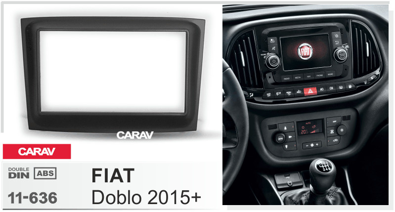 Переходная рамка 2DIN 7 дюймов (CARAV 11-636) FIAT Doblo 2015+ Разм. 173x98/178x102  #1