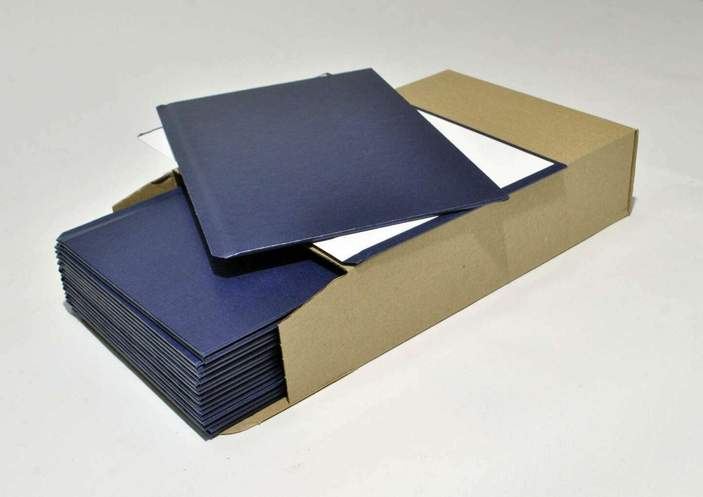 Обложка синяя для брошюрования OPUS Metalbind твердая "ткань" книжная А5  #1