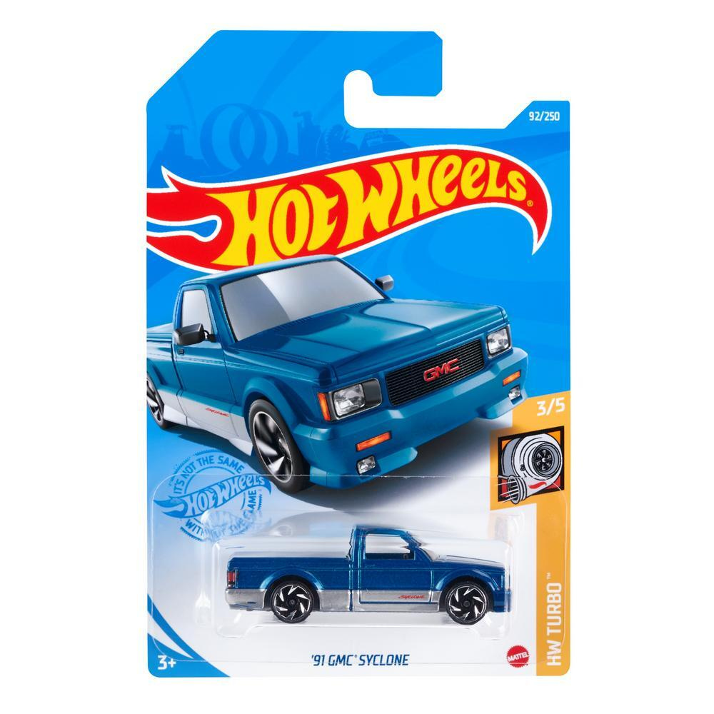 GRY57 Машинка металлическая игрушка Hot Wheels коллекционная модель 91 GMC SYCLONE синий  #1