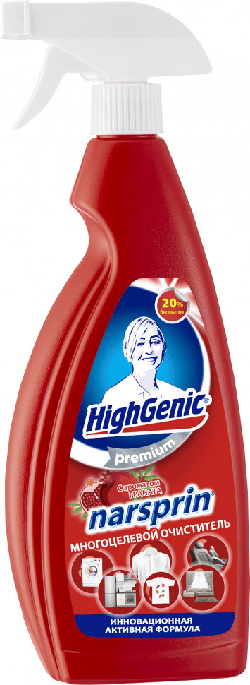 HighGenic Premium Nasprin Многоцелевой очиститель с ароматом граната 750 мл с распылителем  #1