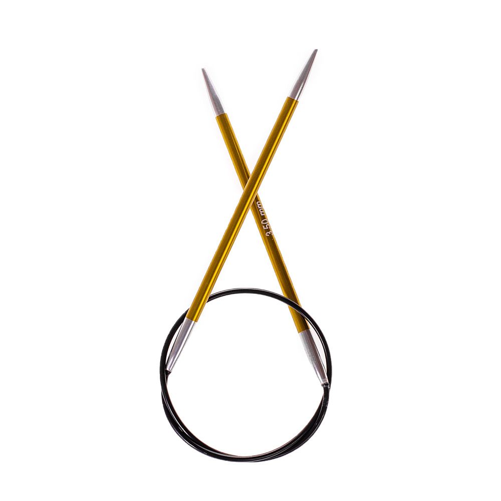 47067 Спицы круговые для вязания с эластичной гибкой леской 40 х 3.50 мм Zing KnitPro  #1