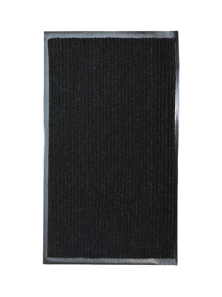 Придверный коврик 50х80 грязезащитный влаговпитывающий на резиновой основе VELVET черный  #1