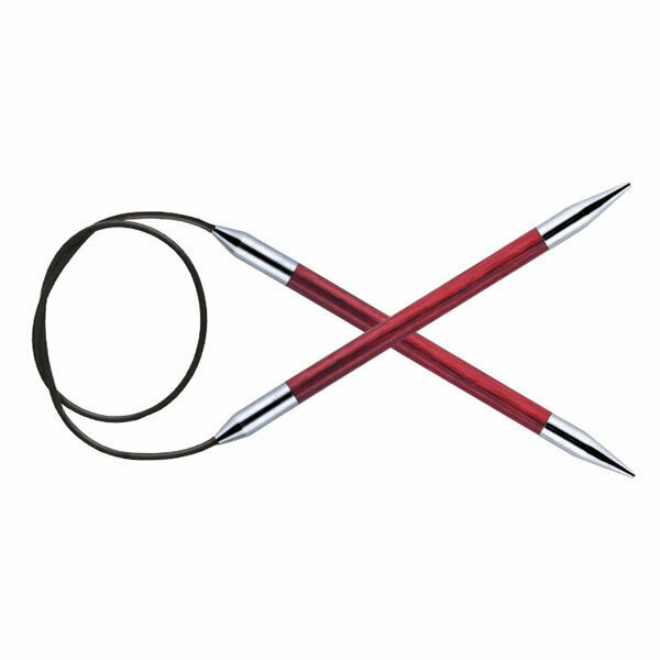 Спицы для вязания Knit Pro круговые, деревянные Royale 6мм, 100см, розовый леденец, арт.29119  #1