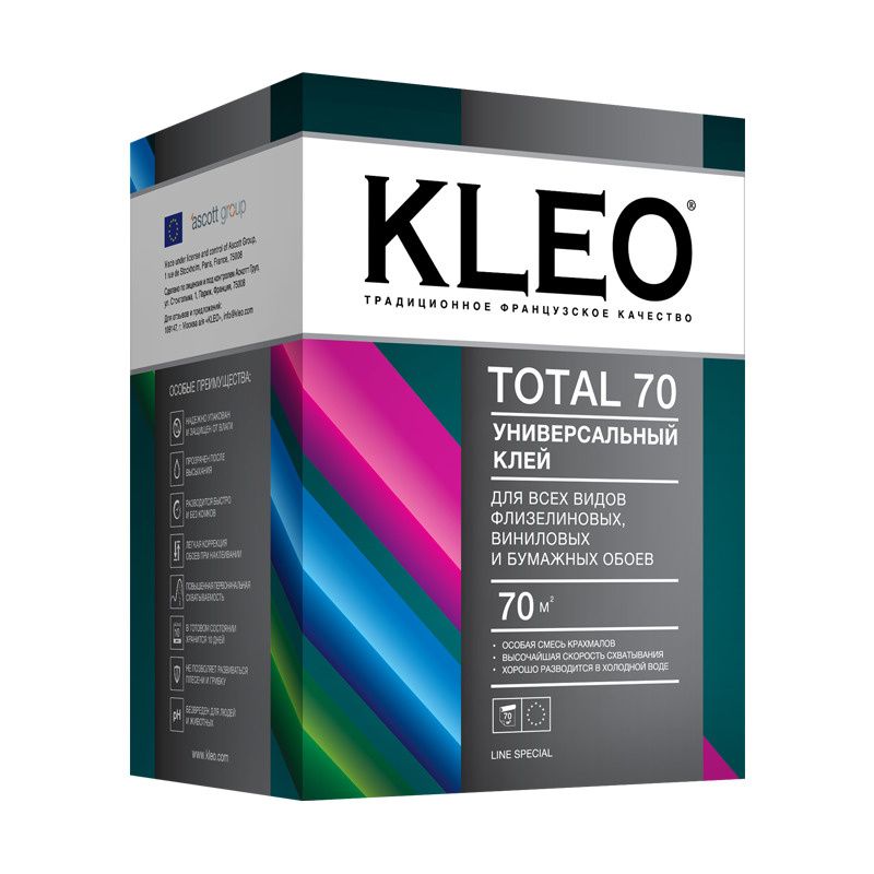 KLEO TOTAL 70 универсальный клей для всех видов флизелиновых, виниловых и бумажных обоев, 1 шт.  #1