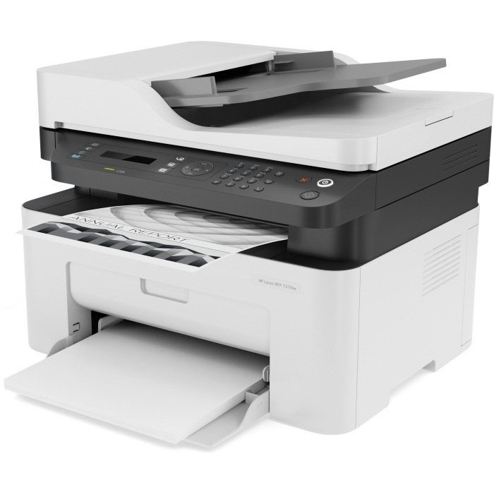 HP МФУ Лазерное Laser MFP 137fnw, белый #1