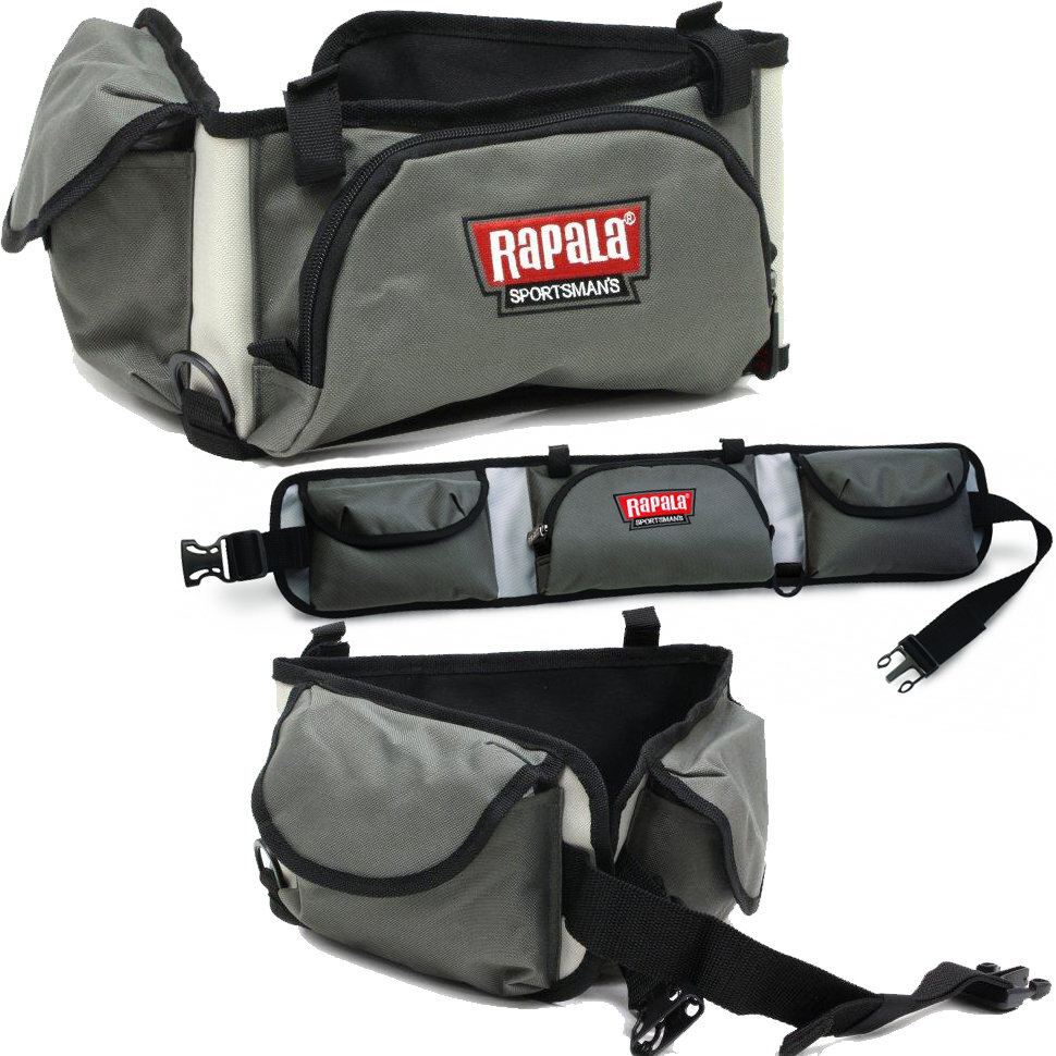 Сумка-пояс Rapala SPORTSMAN 10 Tackle Belt 46007-2, серая #1