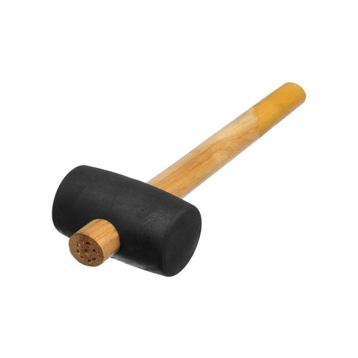 Киянка Тундра, 340 г, деревянная рукоятка, черная резина, 50 мм  #1