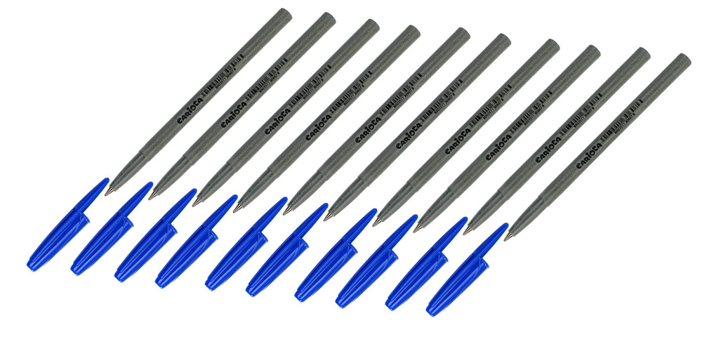 Carioca Ручка Шариковая, толщина линии: 0.7 мм, цвет: Синий, 10 шт.  #1