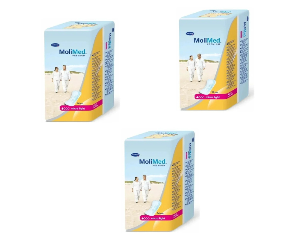 Hartmann Molimed Premium Micro Light Прокладки урологические для женщин, 14шт х 3 упаковки  #1