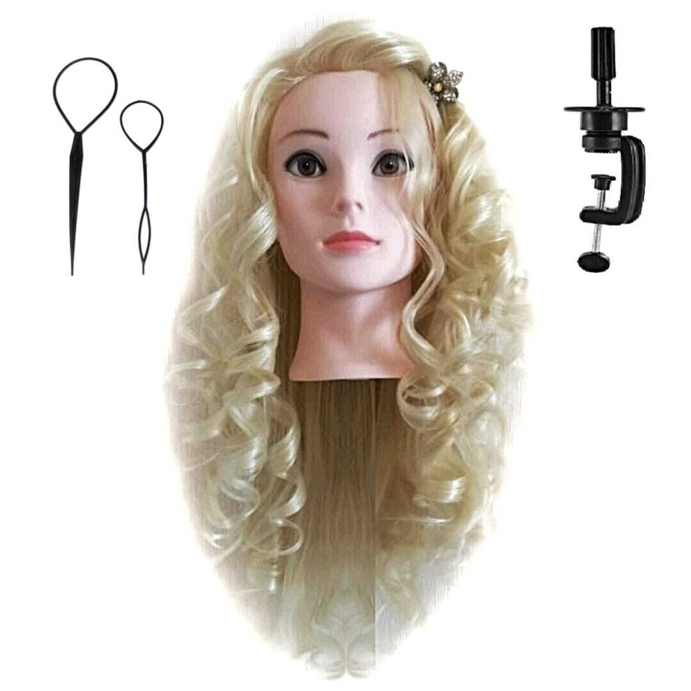 Голова манекен для причесок учебная парикмахерская для взрослых и девочек. Уцененный товар  #1