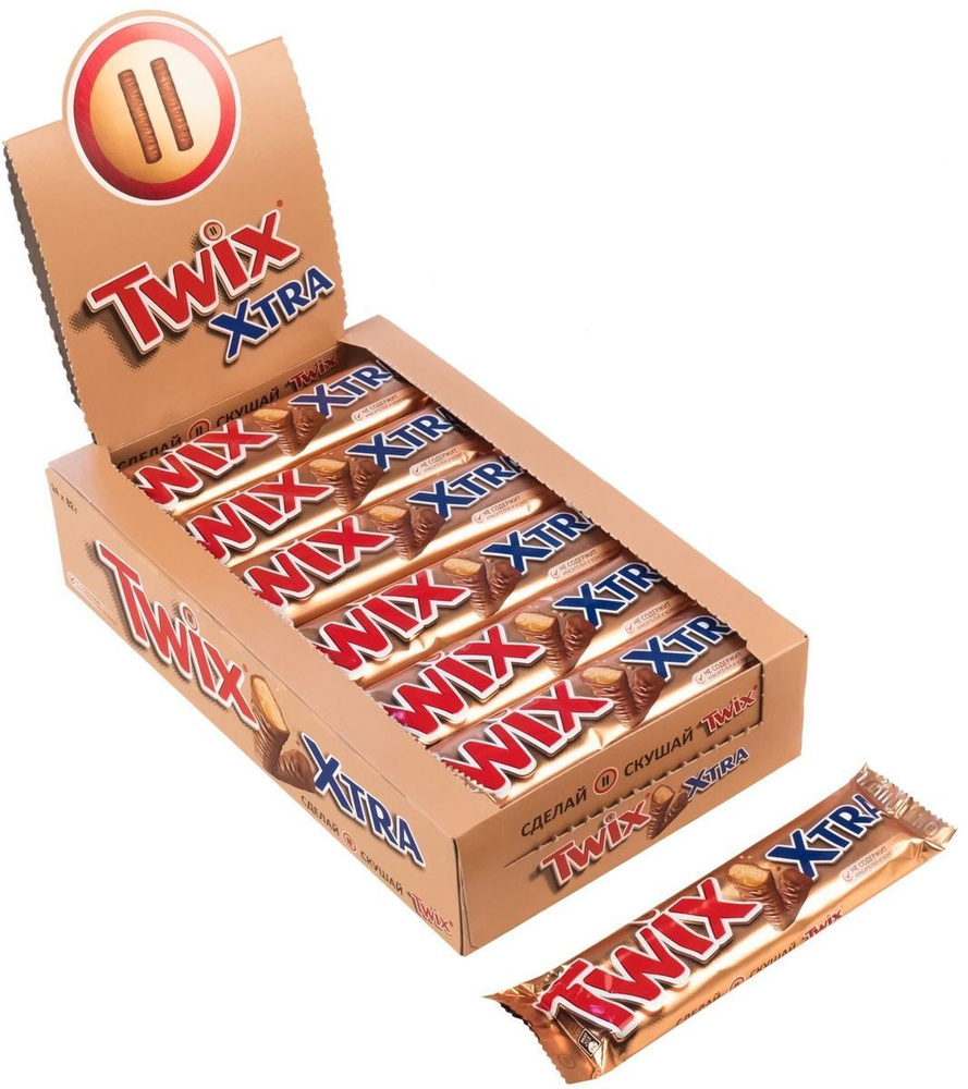 Шоколадный батончик Twix Xtra, 24 шт по 82 г #1