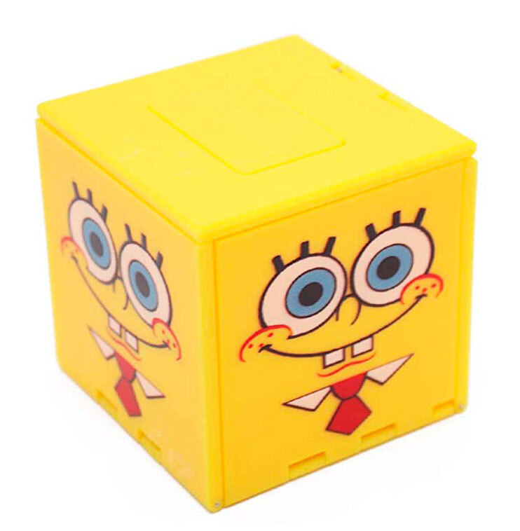 Кейс-футляр в виде куба для 16 картриджей Nintendo Switch Premium Game Card Case (Spongebob)  #1