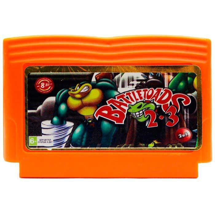 Картридж Игра 8bit 2в1 BATTLE TOADS 2+BATTLE TOADS 3 #1