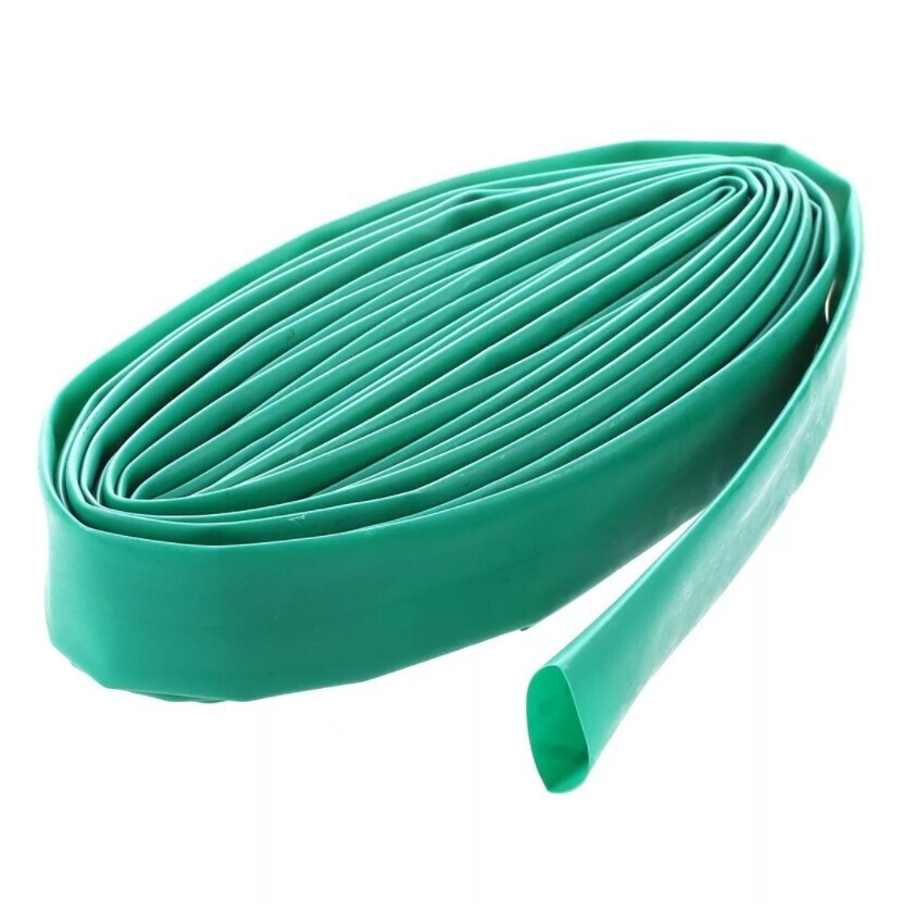 Термоусадочная трубка зеленая ТУТ 30/15 мм 1 м, для кабелей, проводов и рыбалки  #1