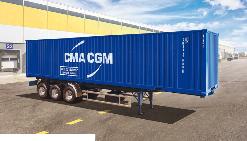 Сборная модель Italeri 3951ИТ 40 Container trailer Масштаб 1/24 #1