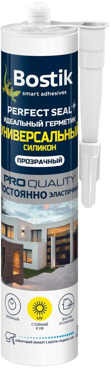 Герметик силиконовый универсальный Bostik Perfect Seal прозрачный 280 мл.  #1