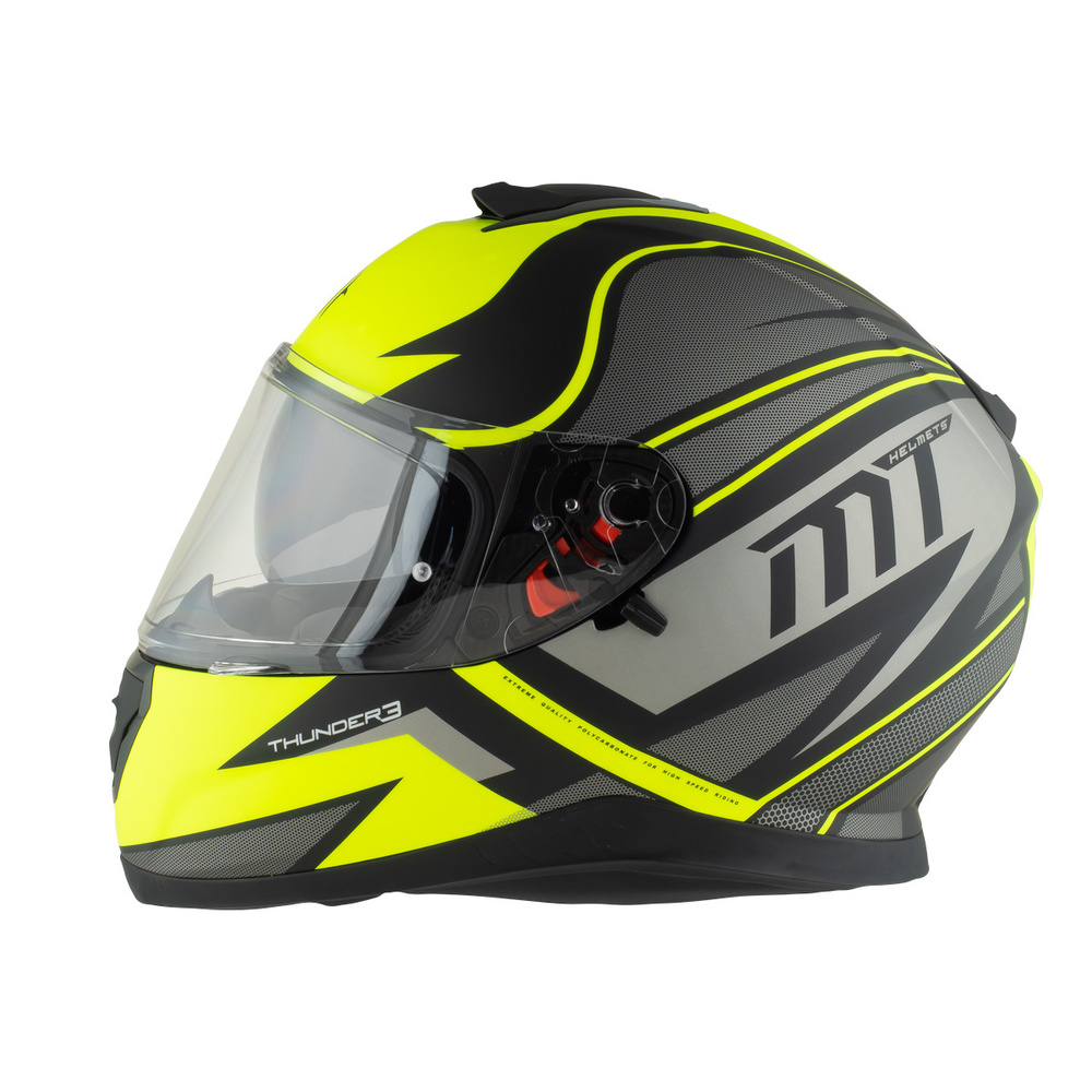 Шлем для мотоциклистов MT THUNDER 3SV Cap Matt Fluo Yellow XS #1