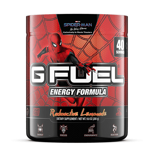 Сухой энергетик GFUEL Radioactive Lemonade Spider-man Red and Black (Лимонное мороженое), 40 порций, #1